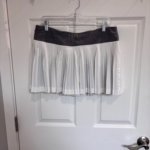 lululemon athletica White Pleated Tennis Skort with Gray Waistband - Picture 8 of 13